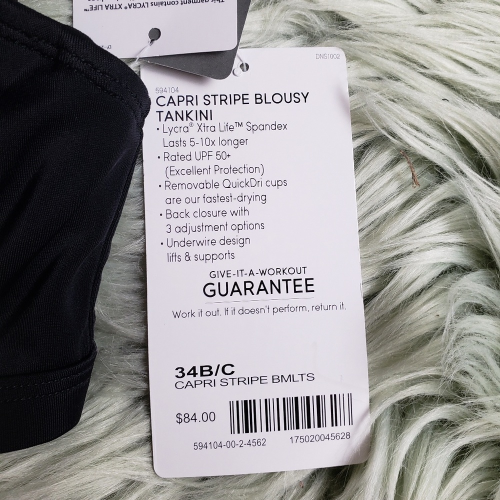 Nwt athleta capri stripe blousy tankini swim top - Picture 5 of 6